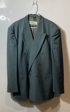 Load image into Gallery viewer, Giorgio Balestro Mens Green Wool Double-Breasted One Button Blazer Size 46R
