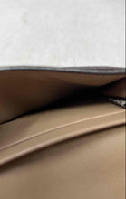Load image into Gallery viewer, Coach Womens Beige Brown Signature Print Mini Flap Card Case Wallet
