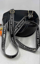Load image into Gallery viewer, Tommy Hilfiger Womens Black Leather Adjustable Strap Key Chain Dome Backpack
