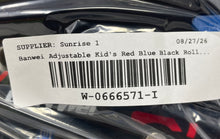 Load image into Gallery viewer, Banwei Kids Red Blue Black Adjustable Roller Blades Inline Skates Size M/35-38
