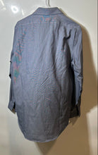 Load image into Gallery viewer, Calvin Klein Mens Blue Long Sleeve Collared Slim Fit Non-Iron Dress Shirt 15.5
