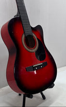 Load image into Gallery viewer, Black Red Cutaway 6-String Right Handed Classical Style Acoustic Guitar
