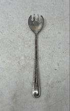 Load image into Gallery viewer, Silver-Plated Decorative Textured Handle Flatware Long Serving Salad Fork
