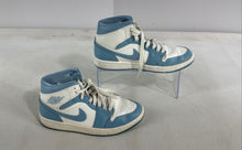 Load image into Gallery viewer, Nike Womens Air Jordan 1 Mid BQ6472-141 White And Blue Basketball Shoes Size 7.5
