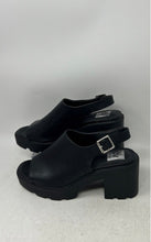 Load image into Gallery viewer, Dolce Vita Womens Luggy Black Faux Leather Platform Slingback Sandals Size 7.5
