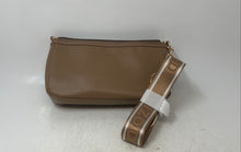 Load image into Gallery viewer, Izod Womens Brown Leather Zipper Detachable Strap Crossbody Handbag With Tag
