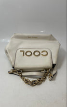 Load image into Gallery viewer, Michael Kors Womens White And Gold-Tone Cool Chain Strap Mini Backpack

