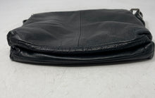Load image into Gallery viewer, Margot Womens Black Leather Zipper Inner Divider Adjustable Strap Crossbody Bag

