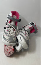 Load image into Gallery viewer, Lake Placid Womens White And Pink Ratchet Buckle Ankle Ice Skates
