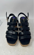 Load image into Gallery viewer, Michael Kors Womens Black Leather Block Heel Platform Strappy Sandals Size 8.5M
