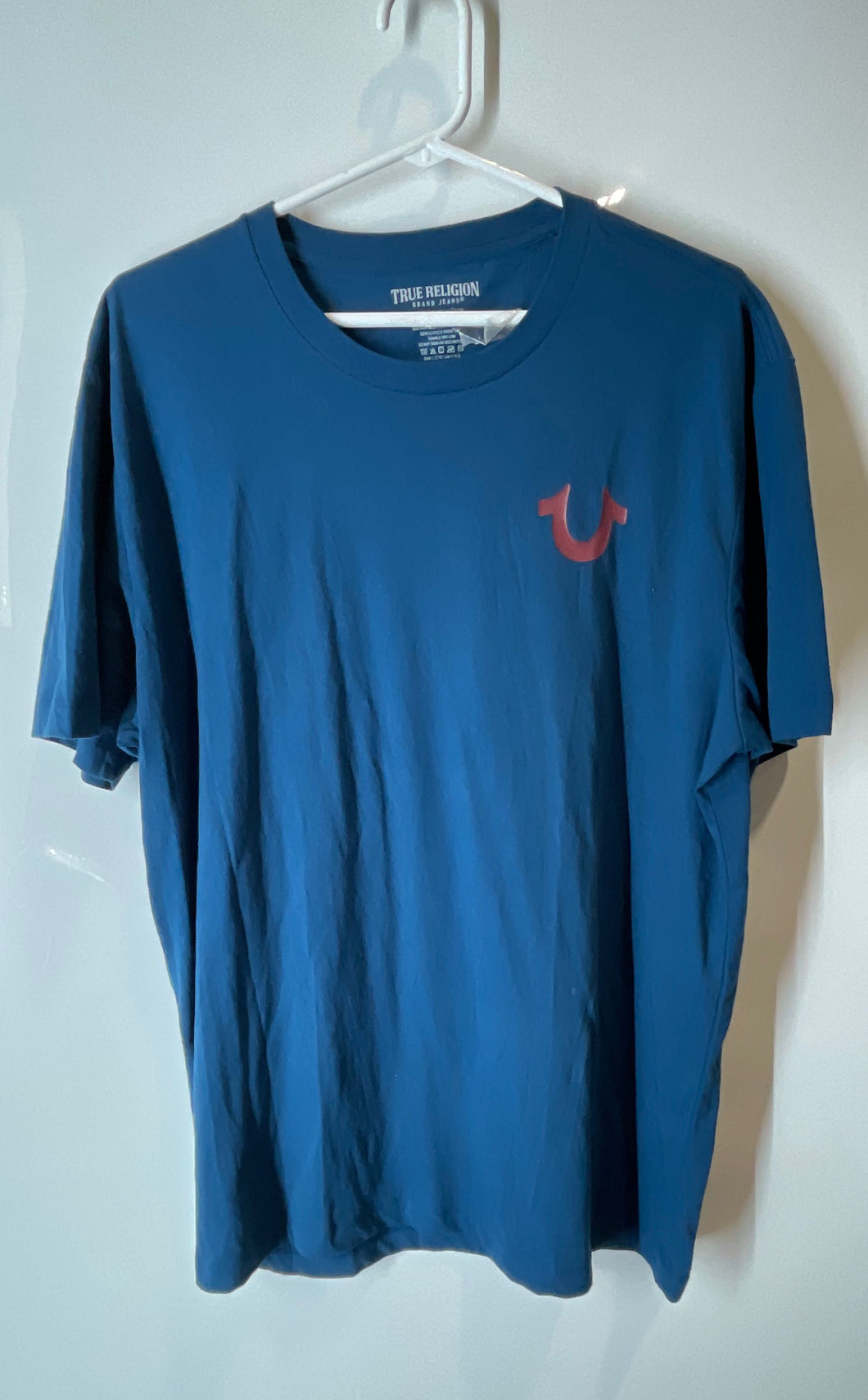 True Religion Mens Blue Short Sleeve Round Neck Pullover T-Shirt Size XL