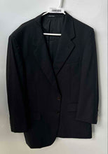 Load image into Gallery viewer, Carlo Scotti Mens Black Notch Lapel Long Sleeve Two-Button Blazer Size 54
