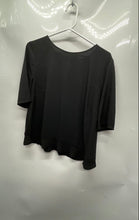 Load image into Gallery viewer, Ann Taylor Womens Black Knitted Short Sleeve Round Neck Blouse Top Size L
