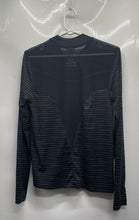 Load image into Gallery viewer, Nike Womens Black Gray Long Sleeve Crew Neck Activewear T-Shirt Size M
