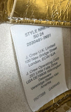 Load image into Gallery viewer, J. Crew Womens Gold Color Faux Leather Inner Pocket Small Hobo Handbag
