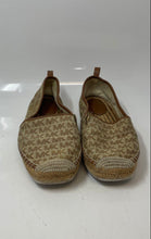 Load image into Gallery viewer, Michael Kors Womens Lenny Brown Logo Print Slip-On Espadrille Flats Size 8M
