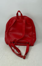 Load image into Gallery viewer, Terranova Womens Red Leather Front Zip Pocket Adjustable Shoulder Strap Backpack
