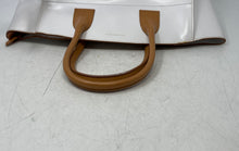 Load image into Gallery viewer, BCBGMaxAzria Womens White Tan Inner Pockets Bottom Studs Shoulder Tote Purse
