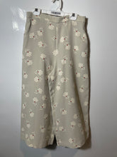 Load image into Gallery viewer, Zara Womens Gray Floral Print Side Zip Wide-Leg Cropped Pants Size Small
