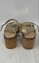 Load image into Gallery viewer, Calvin Klein Womens Isleen Gold Tone Leather Ankle Strap Sandals Size 8M
