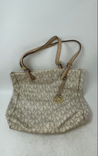 Load image into Gallery viewer, Michael Kors Womens Jet Set Travel Beige Monogram Double Handle Tote Handbag
