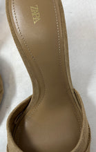 Load image into Gallery viewer, Zara Womens Light Brown Open Toe Stiletto Slip-On Slide Sandals Size 40
