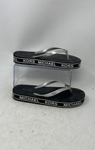 Load image into Gallery viewer, Michael Kors Womens Black Logo Slip-On Platform Flip Flop Sandals Size 8M
