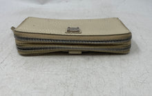 Load image into Gallery viewer, Dooney &amp; Bourke Womens Beige Pebble Grain Leather Inner Divide Zip-Around Wallet
