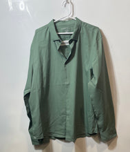Load image into Gallery viewer, Perry Ellis Mens Green Collared Long Sleeve Button-Up Shirt Size XXL
