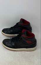 Load image into Gallery viewer, Nike Mens Air Jordan 1 Mid 554724-028 Black Red Lace-Up Sneaker Shoes Size 9
