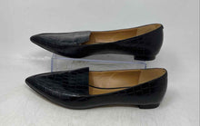 Load image into Gallery viewer, Nine West Womens Nadalia Black Croc Embossed Pointed Toe Loafer Shoes Size 9.5 M
