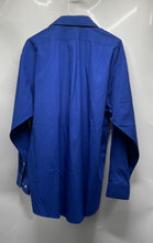 Load image into Gallery viewer, Bergamo New York Mens Royal Blue Long Sleeve Dress Shirt Size L 16-16.5 34/35
