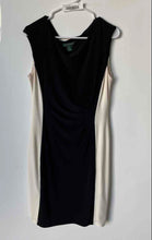 Load image into Gallery viewer, Lauren Ralph Lauren Womens Black White Sleeveless Sheath Dress Size 12
