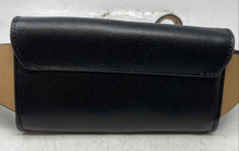Load image into Gallery viewer, Michael Kors Womens Black Leather Adjustable Strap Flap Fanny Pack Belt Bag
