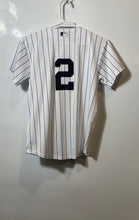 Load image into Gallery viewer, Nike Boys White MLB New York Yankees #2 Striped Baseball Jersey Size M 10/12
