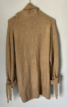 Load image into Gallery viewer, Zara Knit Womens Beige Turtleneck Long Sleeve Tunic Pullover Sweater Size Small
