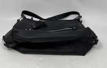 Load image into Gallery viewer, Rosetti Womens Black Leather Tassel Outer Zip Pockets Shoulder Handbag
