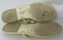 Load image into Gallery viewer, Authentic Tory Burch Womens Mini Miller Ivory Thong Sandals Size 7 M Stained
