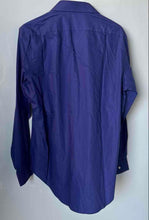 Load image into Gallery viewer, DKNY Mens Purple Cotton Long Sleeve Stretch Slim Fit Dress Shirt Size M 15 32/33
