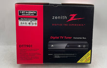 Load image into Gallery viewer, Zenith Model DTT901 Black Digital TV Tuner Converter Box Untested
