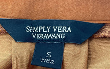 Load image into Gallery viewer, Authentic Simply Vera Vera Wang Womens Brown Long Sleeve Button-Up Shirt Size S
