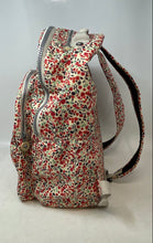 Load image into Gallery viewer, Kipling Womens Red Floral Print Inner Pockets Adjustable Strap Shoulder Backpack
