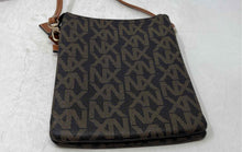 Load image into Gallery viewer, Unbranded Womens Brown NX Monogram Adjustable Strap Zip Top Crossbody Bag
