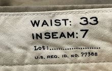 Load image into Gallery viewer, J.Crew Mens Khaki Slash Pocket Flat Front Regular Fit Chino Shorts Size 33
