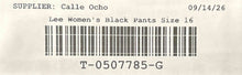 Load image into Gallery viewer, Lee Womens Black Pockets Stretch Capri Pants Size 16 With Tag
