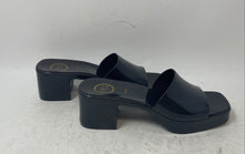 Load image into Gallery viewer, MKS Womens Black Open Toe Slip-On Block Slide Sandals Size 5
