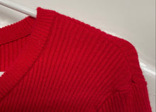 Load image into Gallery viewer, INC International Concepts Womens Red Lace Bell Sleeve Pullover Sweater Size M
