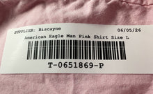 Load image into Gallery viewer, American Eagle Mens Pink Short Sleeve Collared Button-Up Shirt Size Large
