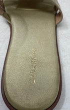Load image into Gallery viewer, Cole Haan Womens Flynn Slotted W32123 Gold Leather Slip-On Slide Sandals Size 8B
