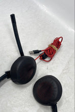 Load image into Gallery viewer, Poly Black Red Noise Cancelling On-Ear Wired Headphones With Case Not Tested
